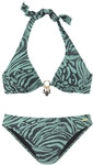 BRUNO BANANI B&uuml;gel-Bikini Damen jade bedruckt Gr.40 Cup E