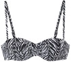 S.OLIVER B&uuml;gel-Bandeau-Bikini-Top Damen schwarz-wei&szlig; Gr.42 Cup C