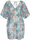 VENICE BEACH Chiffontunika Damen blau-orange Gr.38