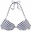 VENICE BEACH Push-Up-Bikini-Top Damen wei&szlig;-marine-gestreift Gr.34 Cup B