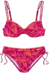 VENICE BEACH B&uuml;gel-Bikini Damen orange-pink bedruckt Gr.36 Cup B