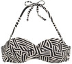 LASCANA B&uuml;gel-Bandeau-Bikini-Top Damen schwarz-creme Gr.38