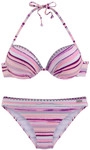 VENICE BEACH Push-Up-Bikini Damen lachs-bedruckt Gr.32 Cup A