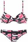 KANGAROOS B&uuml;gel-Bikini Damen schwarz-rosa Gr.36