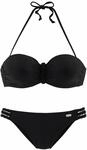 BUFFALO B&uuml;gel-Bandeau-Bikini Damen schwarz Gr.36 Cup C