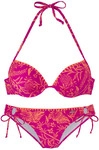 VENICE BEACH Push-Up-Bikini Damen orange-pink bedruckt Gr.42 Cup B