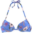 S.OLIVER Push-Up-Bikini-Top Damen blau-bedruckt Gr.32 Cup A