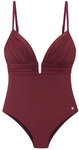 LASCANA Badeanzug Damen bordeaux Gr.44 Cup C