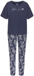VIVANCE DREAMS Damen Pyjama dunkelblau-gemustert Gr.44/46
