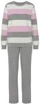 VIVANCE DREAMS Damen Pyjama grau-rosa Gr.36/38