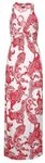 LASCANA Maxikleid Damen rot-wei&szlig;-bedruckt Gr.34