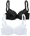 PETITE FLEUR B&uuml;gel-BH Damen schwarz+wei&szlig; Gr.80B