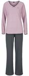 H.I.S Damen Pyjama rosa-anthrazit Gr.32/34