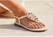 LASCANA Sandale Damen hellbeige Gr.40