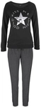 BUFFALO Damen Pyjama schwarz-anthrazit Gr.32/34