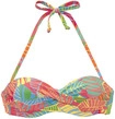 S.OLIVER B&uuml;gel-Bandeau-Bikini-Top Damen koralle bedruckt Gr.38