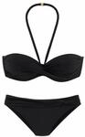 LASCANA B&uuml;gel-Bandeau-Bikini Damen schwarz Gr.34 Cup B
