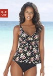 LASCANA B&uuml;gel-Tankini Damen schwarz-bedruckt Gr.46 Cup C