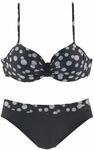 LASCANA B&uuml;gel-Bikini Damen schwarz-wei&szlig; Gr.44 Cup F
