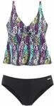 LASCANA Damen B&uuml;gel-Tankini schwarz-bedruckt Gr.38 Cup E