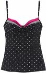 LASCANA B&uuml;gel-Tankini-Top Damen schwarz-rot Gr.42