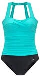 LASCANA Badeanzug Damen schwarz-mint Gr.46 Cup D