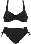 LASCANA B&uuml;gel-Bikini Damen schwarz Gr.36 Cup G