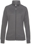 BENCH. LOUNGEWEAR Sweatjacke Damen anthrazit-meliert-schwarz Gr.32/34