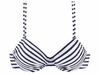VENICE BEACH Bügel-Bikini-Top Damen weiß-marine-gestreift Gr.38 Cup D
