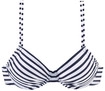 VENICE BEACH B&uuml;gel-Bikini-Top Damen wei&szlig;-marine-gestreift Gr.38 Cup D