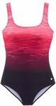 LASCANA Damen Badeanzug rot-bedruckt Gr.52 Cup F