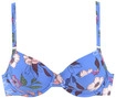 S.OLIVER B&uuml;gel-Bikini-Top Damen blau-bedruckt Gr.36 Cup E