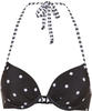 S.OLIVER Push-Up-Bikini-Top Damen schwarz-weiß Gr.36 Cup B