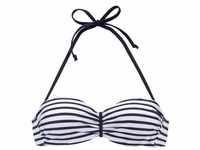VENICE BEACH Bandeau-Bikini-Top Damen weiß-marine-gestreift Gr.36 Cup B