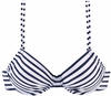 VENICE BEACH Bügel-Bikini-Top Damen weiß-marine-gestreift Gr.40 Cup C