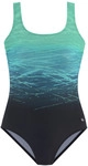 LASCANA Damen Badeanzug schwarz-gr&uuml;n Gr.54 Cup C