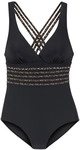 LASCANA Damen Badeanzug schwarz-leo Gr.38 Cup C