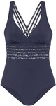 LASCANA Damen Badeanzug marine-leo Gr.40 Cup C