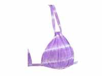 S.OLIVER Triangel-Bikini-Top Damen lila-weiß Gr.38 Cup A/B
