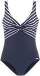 LASCANA Badeanzug Damen marine-wei&szlig; Gr.40 Cup D