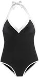 LASCANA Damen Badeanzug schwarz-wei&szlig; Gr.42
