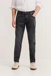 Jeans aus Stretch Handcrafted Denim in dunkelgrau