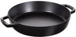 Staub Pans Bratpfanne mit 2 Griffen 26 cm, rund, Schwarz, Gusseisen