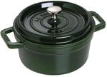 Staub La Cocotte Cocotte 22 cm, rund, Basilikum-Gr&uuml;n, Gusseisen