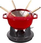 Staub Specialities Fondue Set 18 cm, rund, Kirsch-Rot, Gusseisen