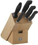 ZWILLING VIER STERNE 6-tlg, Messerblockset, Natur