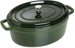 Staub La Cocotte Cocotte 31 cm, oval, Basilikum-Gr&uuml;n, Gusseisen