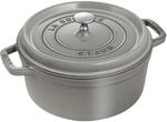 Staub La Cocotte Cocotte 26 cm, rund, Graphit-Grau, Gusseisen