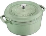 Staub La Cocotte Cocotte 26 cm, rund, Salbeigr&uuml;n, Gusseisen