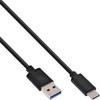 InLine USB 3.2 Kabel, Typ C Stecker an A Stecker, schwarz, 1,5m 35714